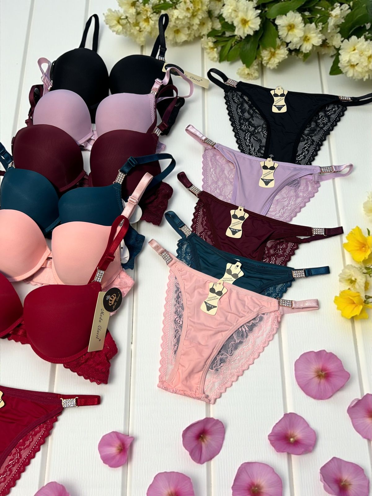 Crimson Desire – Premium Padded Bra & Lace Panty Set