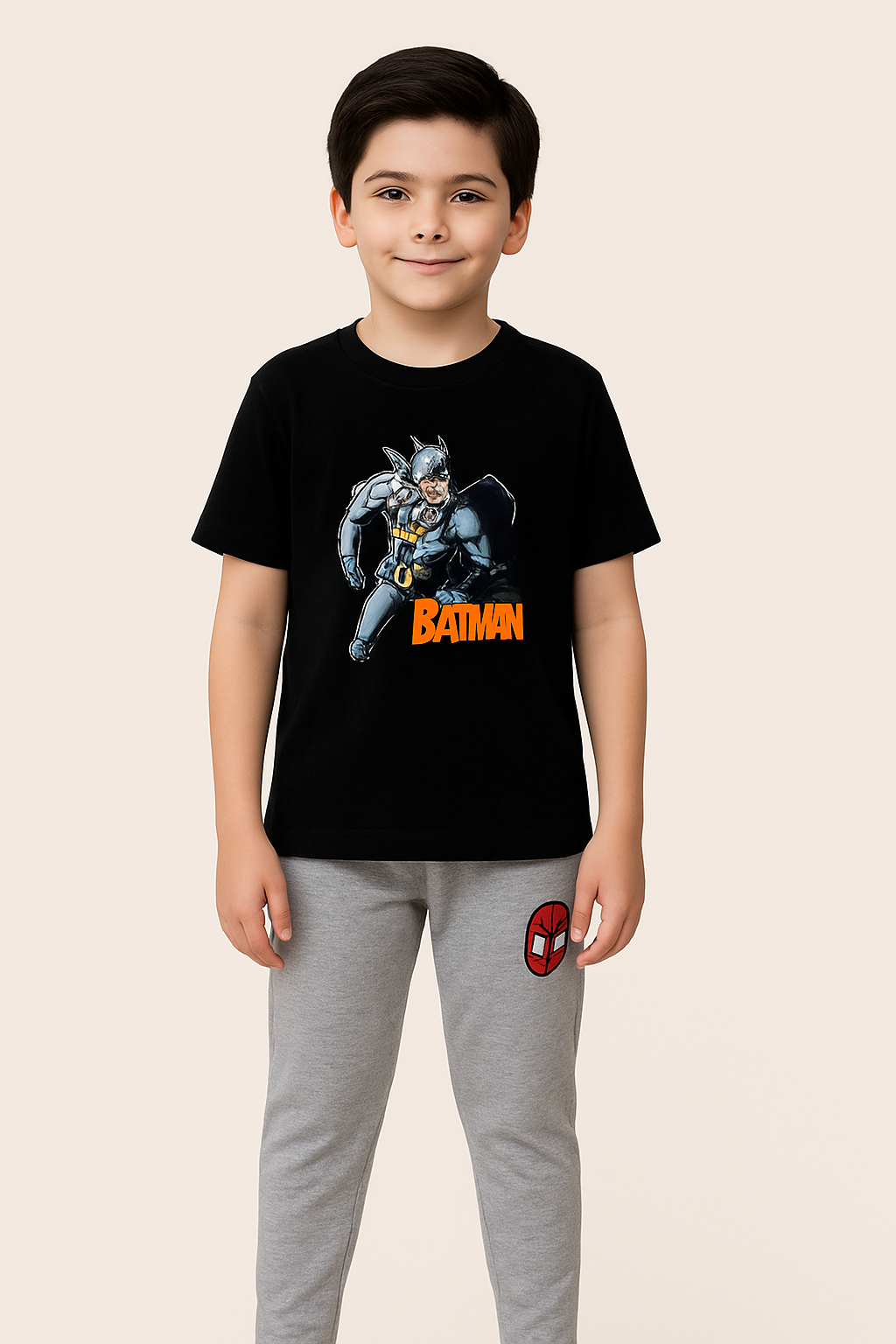 Spiderman Trouser + Batman T-Shirt