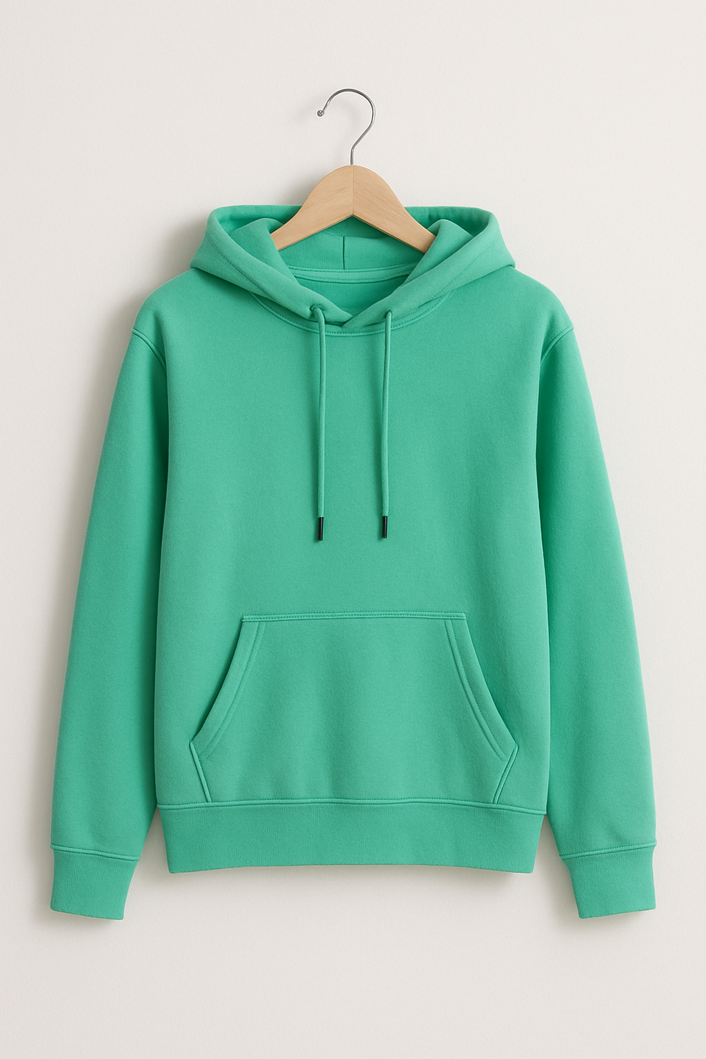 Unisex Casual Green Hoodie