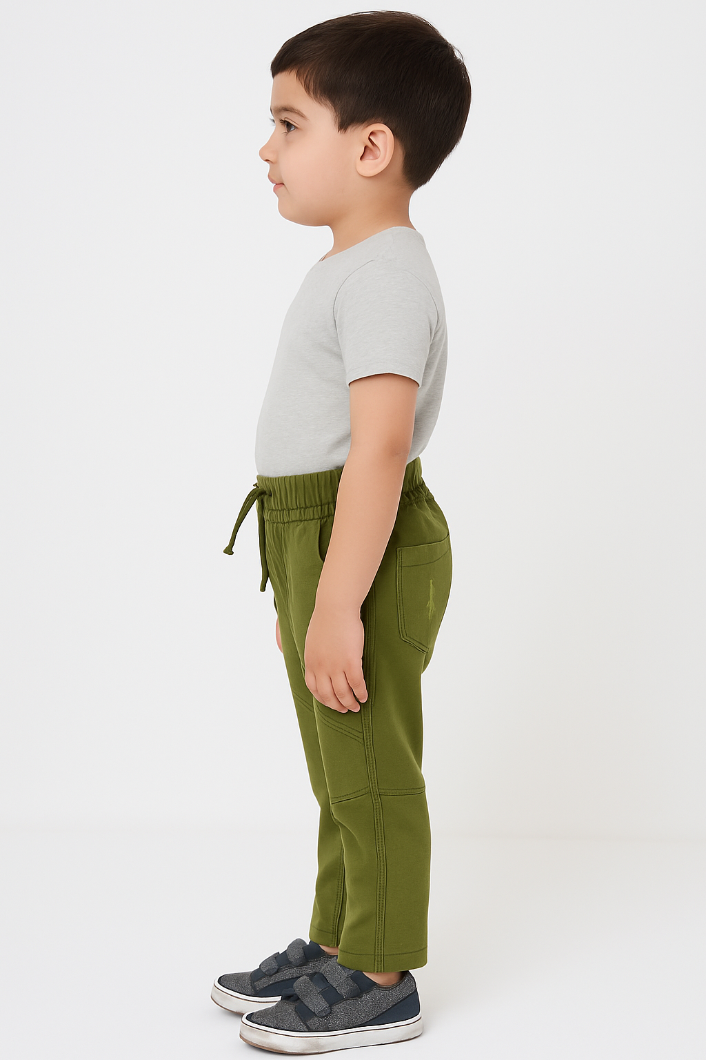 Mini Flex Olive Kids Trouser
