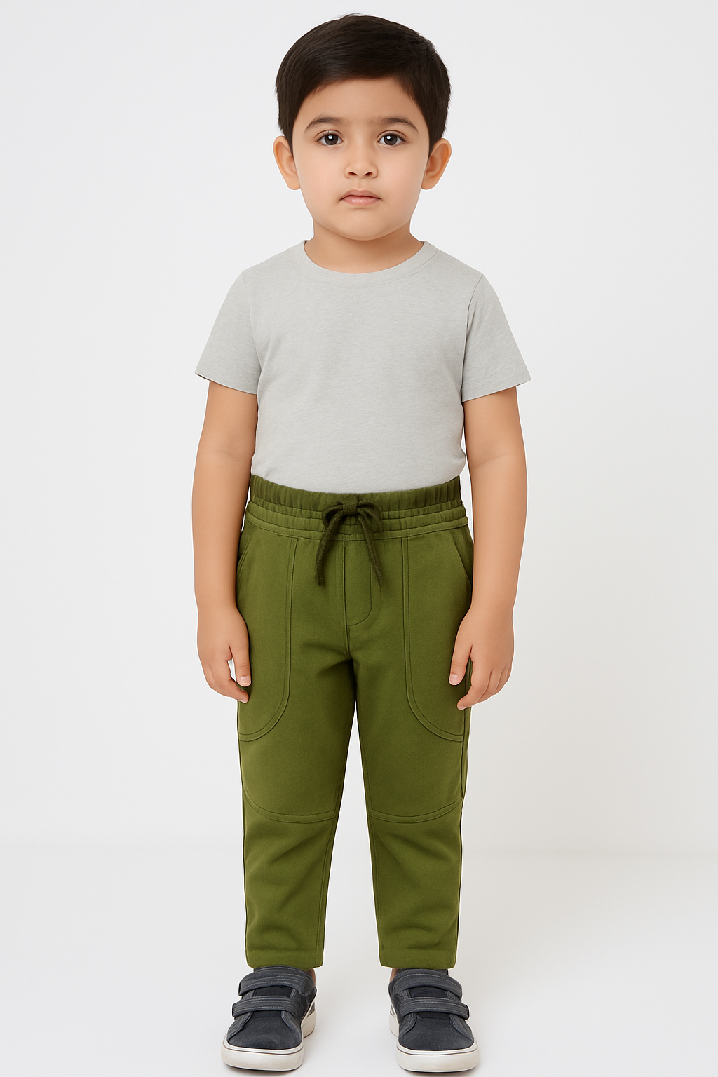 Mini Flex Olive Kids Trouser