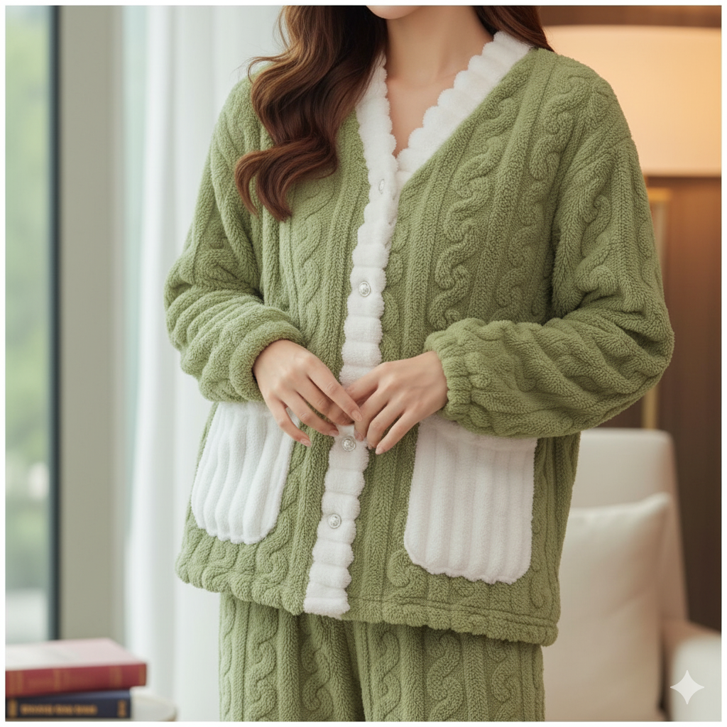 Imported Ladies Fleece Trouser & Shirt Set