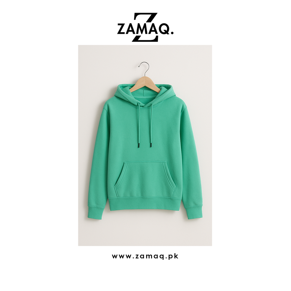 Unisex Casual Green Hoodie