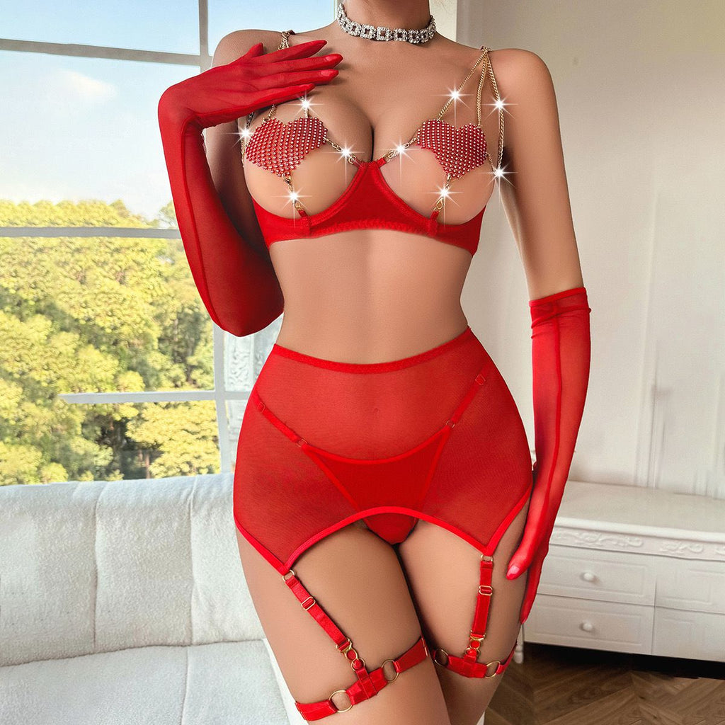 Heart Charm Lingerie Set